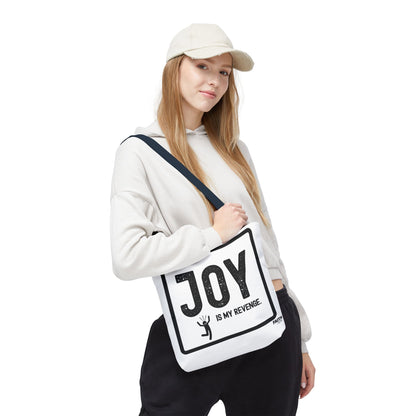 FaithStyles Joy Is My Revenge Tote Bag — Inspirational Graphic Canvas Tote