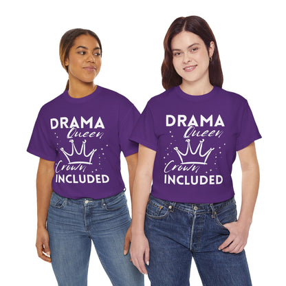 Drama Queen Cotton Tee - Empowering T-Shirt, Gift for Her, Casual Wear, Birthday Celebration, Statement Top