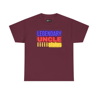 Legendary Uncle Heavy Cotton Tee, Gift for Uncle, Family Reunion Shirt, Fun Uncle T-Shirt, Birthday Gift for Him, Casual Wear