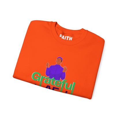 Male Grateful AF Unisex Crewneck Sweatshirt | Cozy Gift for Friends, Thanksgiving Apparel, Everyday Comfort, Gratitude Expression