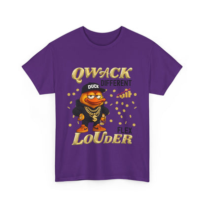 Qwack Different Unisex Heavy Cotton Tee, Fun T-Shirt, Gift for Duck Lovers, Casual Wear, Streetwear Style, Summer Vibes