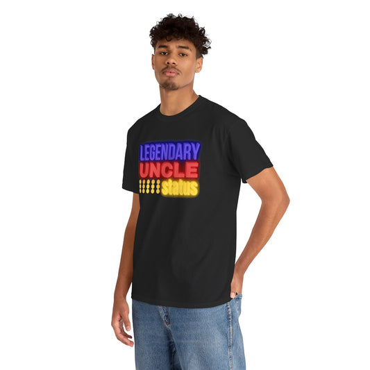 Legendary Uncle Heavy Cotton Tee, Gift for Uncle, Family Reunion Shirt, Fun Uncle T-Shirt, Birthday Gift for Him, Casual Wear
