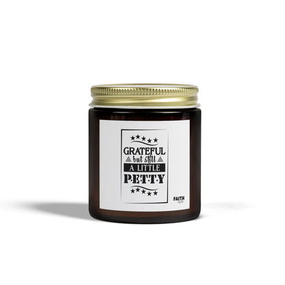 FaithStyles "GRATEFUL..." Scented Wax Candles, Coconut Apricot Wax (4oz, 9oz)