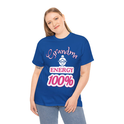 Fun Grandma Energy T-Shirt, Gift for Grandmothers, Casual Tee, Family Reunion Wear, Cute Gift for Mother's Day, Humor Shirt