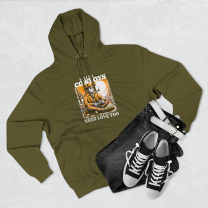 Three-Panel Fleece Hoodie-Front & Back Images