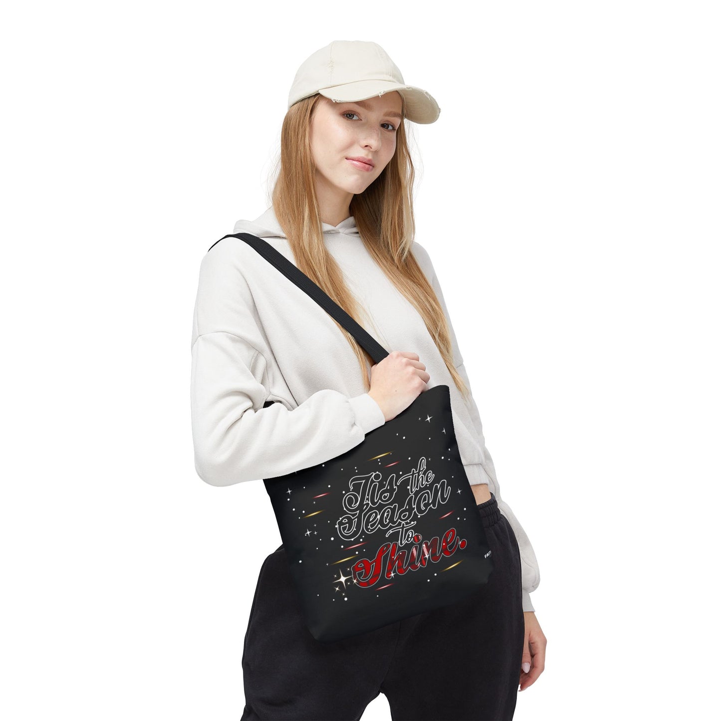 Holiday Tote Bag — 'Tis the Season to Shine Christmas Shopper Tote