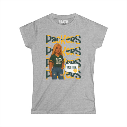 Women's Softstyle Tee - Packers Queen Shirt, Casual Sportswear, Game Day Top, Gift for Football Fans, Football Mom T-shirt