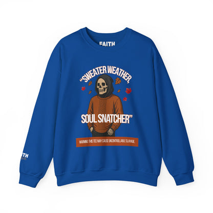 Soul Snatcher Crewneck Sweatshirt - Cozy Unisex Fall Apparel, Halloween Gift, Casual Streetwear, Autumn Fashion