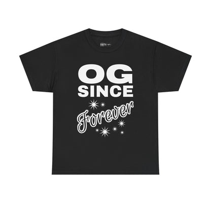 Grandpa Heavy Cotton Tee - OG Since Forever, Casual Tee, Trendy Graphic Shirt, Gift for Friends, Streetwear Fashion