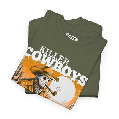 Killer Cowboys Graphic Tee, Unisex Heavy Cotton T-Shirt for Casual Wear, Cowboy Lover Gift, Western Occasion Apparel