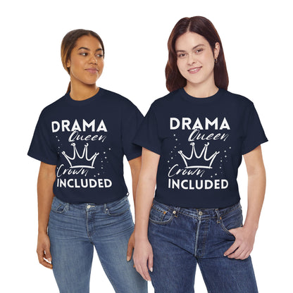 Drama Queen Cotton Tee - Empowering T-Shirt, Gift for Her, Casual Wear, Birthday Celebration, Statement Top