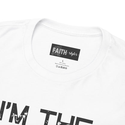 I'm the Favorite Unisex Heavy Cotton Tee, Funny Tee Shirt for Friends, Family Gift, Humor Top, Casual Wear, Birthday Gift, Everyday Comfort