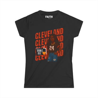 Cleveland Vibes Women's Tee — 'Brown N Bold' Graphic Shirt