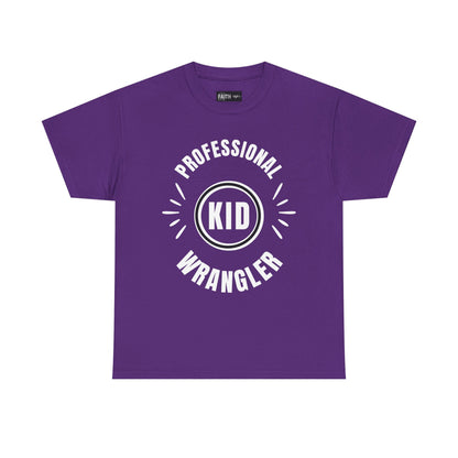 Professional Kid Wrangler T-Shirt, Fun Parenting Tee, Family Event Shirt, Gift for Moms & Dads, Kids Activities Apparel