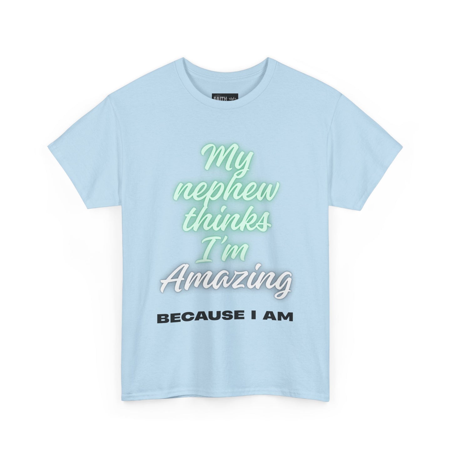 Unisex Heavy Cotton Tee - My Nephew Thinks I'm Amazing, Perfect Gift for Family, Birthday Tee, Funny Quote Shirt, Casual Wear, Gifts [...]