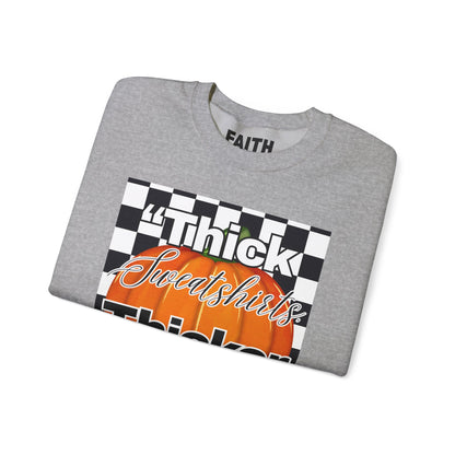 FaithStyles Thick Sweatshirts Pumpkin, Unisex Graphic Sweatshirt, Crewneck Sweatshirt, Sports Apparel, Cozy Casual Wear