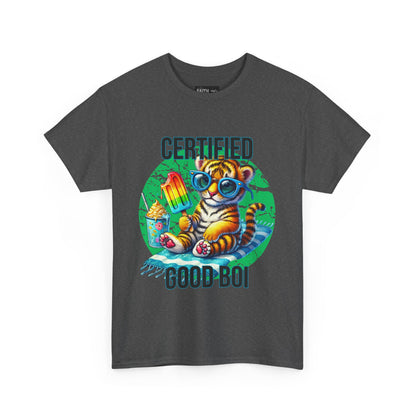 Certified Good Boi Unisex Heavy Cotton Tee, Animal Lover Tee, Cute Pet Shirt, Fun Graphic T-Shirt, Gift for Pet Owners, Casual Wear
