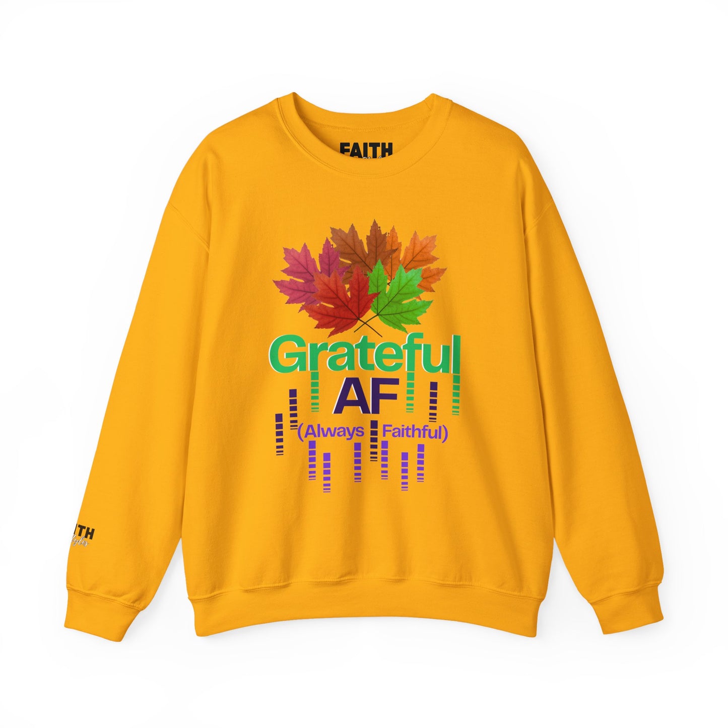 Grateful AF Crewneck Sweatshirt | Cozy Fall Apparel, Thanksgiving Gift, Autumn Vibes, Unisex Sweatshirt, Warm Layer