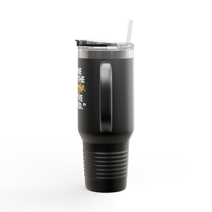 Inspirational Insulated Travel Mug, Motivational Coffee Tumbler, Evolved Journey Mug, Perfect for Gifts, Travel, and Daily Use