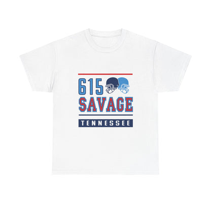 615 Savage Tennessee Male Heavy Cotton Tee - Casual Wear, Sports Fan Apparel, Gift for Him/Her, Tennessee Pride Shirt, Everyday Comfort