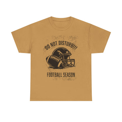 Football Season Do Not Disturb Tee, Male's Cotton Shirt, Sports Fan Gift, Game Day Apparel, Casual Wear, Football Lovers