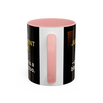 No Judgment Zone Coffee Mug, Funny Gift for Coffee Lovers, Unique Java Cup, Perfect for Birthdays, Inspirational Drinkware