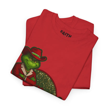 Grinch Inspired in Red Suit Tee — "Nah, I’m Money" Christmas Graphic T-Shirt