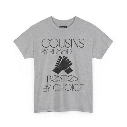 Cousins & Besties Tee, Unisex Heavy Cotton T-Shirt, Family Reunion Apparel, Friendship Gift, Casual Wear, Summer Style