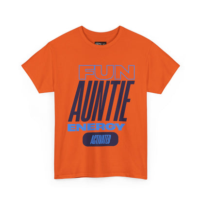 Fun Auntie Energy Activated Tee - Perfect Gift for Cool Aunts, Casual Wear, Gifting, Family Celebrations, Aunt's Day