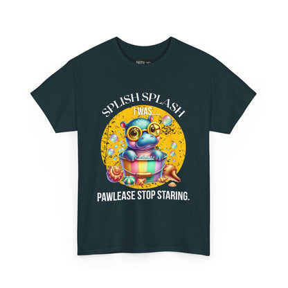 Splash Splash Frog Tee, Cute Animal Shirt, Fun Graphic T-Shirt, Summer Vibes Apparel, Gifts for Animal Lovers, Unisex Cotton Tee