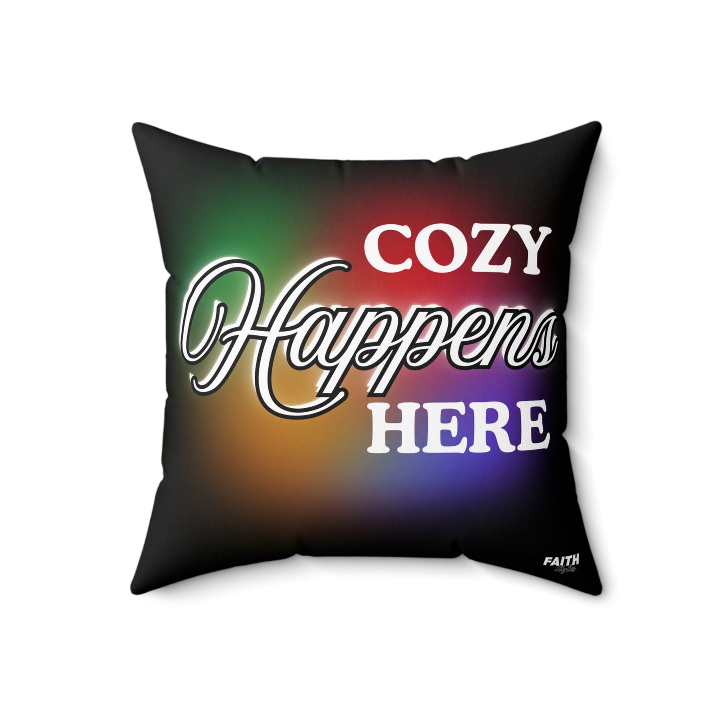 FaithStyles Cozy Decorative Pillow, Home Decor Accent, Gift for Friends, Living Room Cushion, Cozy Moments, Modern Home Style