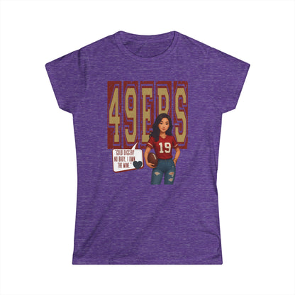 49ers Women's Softstyle Tee, sporty t-shirt, football fan shirt, casual apparel, NFL women's top, game day outfit