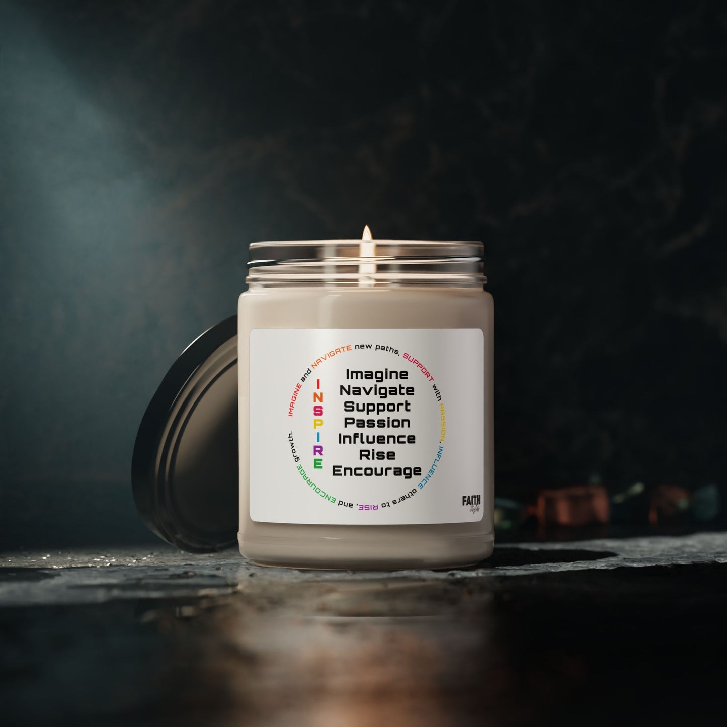 FaithStyles "INSPIRE" Scented Soy Candle, 9oz