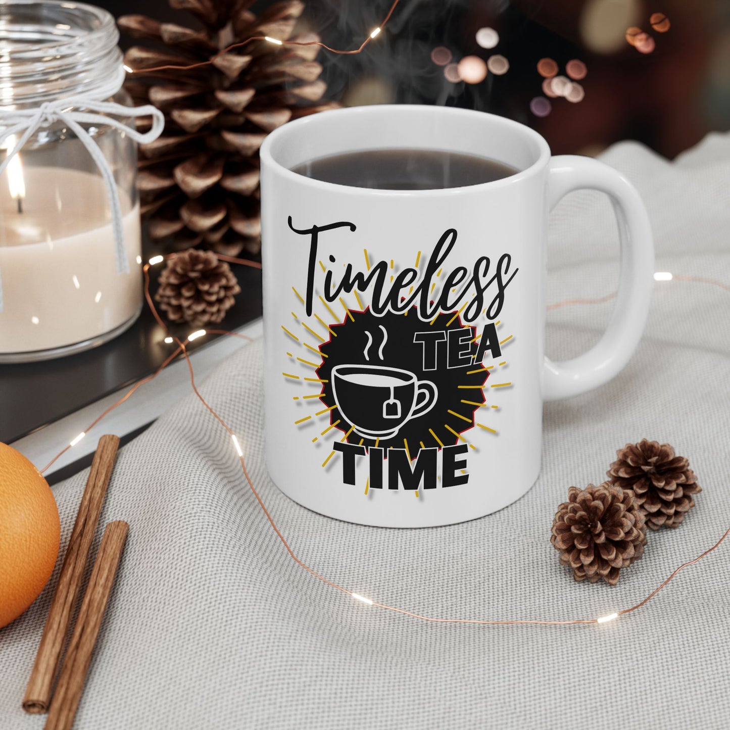 FaithStyles Timeless Tea Ceramic Mug — 11oz & 15oz Inspirational Coffee Cup