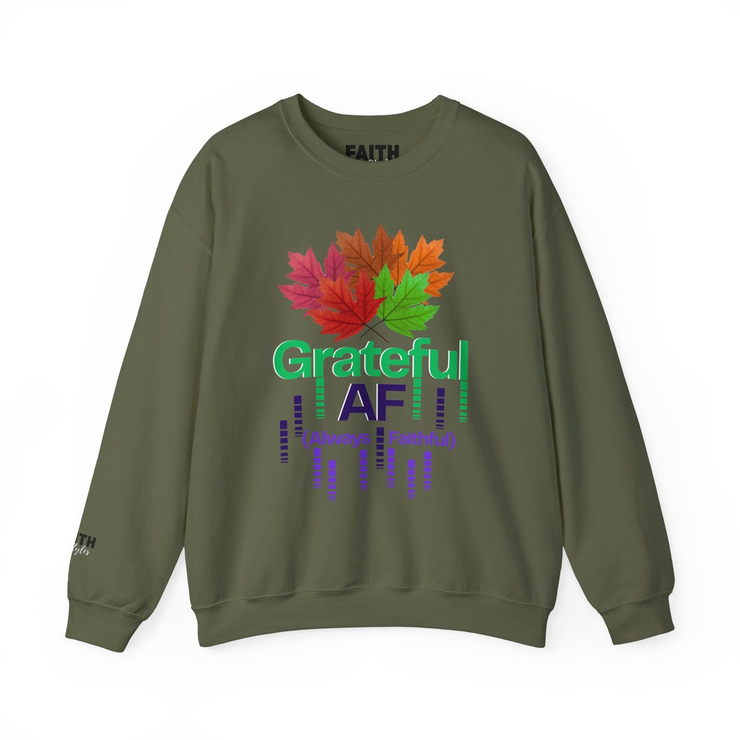 Grateful AF Crewneck Sweatshirt | Cozy Fall Apparel, Thanksgiving Gift, Autumn Vibes, Unisex Sweatshirt, Warm Layer
