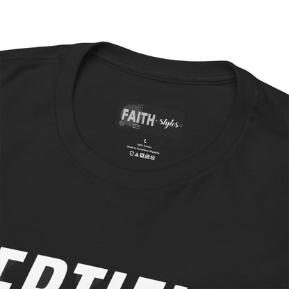 Certified Chaos Unisex Heavy Cotton Tee, Casual Tee, Graphic Tee, Trendy T-Shirt, Gift for Friends, Everyday Wear