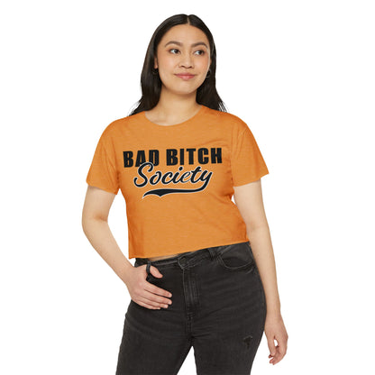 FaithStyles Bad Bitch Society Crop Top — Women's Festival Graphic Tee