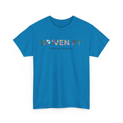 Driven By Inspiration Unisex Heavy Cotton Tee, Motivational Shirt, Casual Wear, Gift Idea for Friends, Positive Vibes, Everyday Style