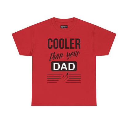 Cooler Than Your Dad Tee - Funny Gift for Dads, Unisex Cotton T-Shirt, Father's Day, Birthday, Casual Wear, Gift for Him, Dad Humor