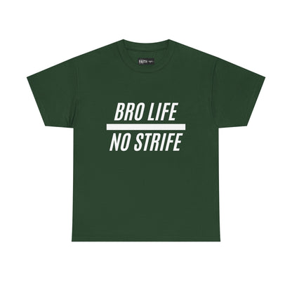 Bro Life Unisex Heavy Cotton Tee, Casual Graphic T-Shirt, Funny Gift for Friends, Everyday Wear, Brotherhood Apparel, Birthday Gift