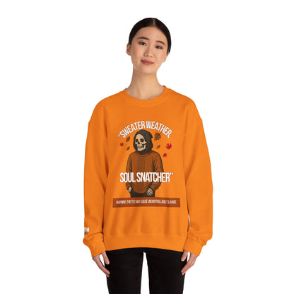 Soul Snatcher Crewneck Sweatshirt - Cozy Unisex Fall Apparel, Halloween Gift, Casual Streetwear, Autumn Fashion