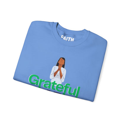 Women Grateful AF Crewneck Sweatshirt | Cozy Unisex Pullover for Thanksgiving, Gifts, and Everyday Wear