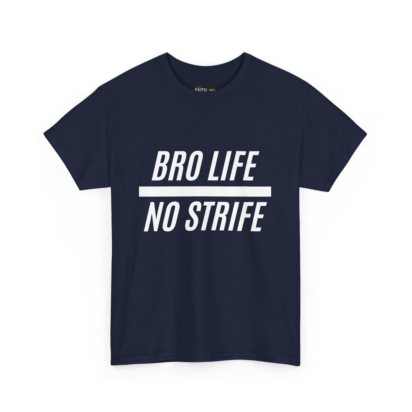 Bro Life Unisex Heavy Cotton Tee, Casual Graphic T-Shirt, Funny Gift for Friends, Everyday Wear, Brotherhood Apparel, Birthday Gift