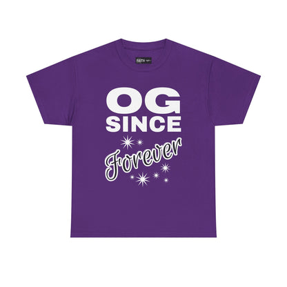 Grandpa Heavy Cotton Tee - OG Since Forever, Casual Tee, Trendy Graphic Shirt, Gift for Friends, Streetwear Fashion