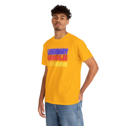 Legendary Uncle Heavy Cotton Tee, Gift for Uncle, Family Reunion Shirt, Fun Uncle T-Shirt, Birthday Gift for Him, Casual Wear