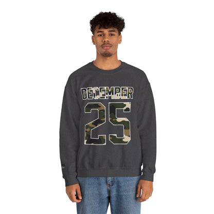 December 25 Camouflage Crewneck Sweatshirt - Christmas Holiday Tee