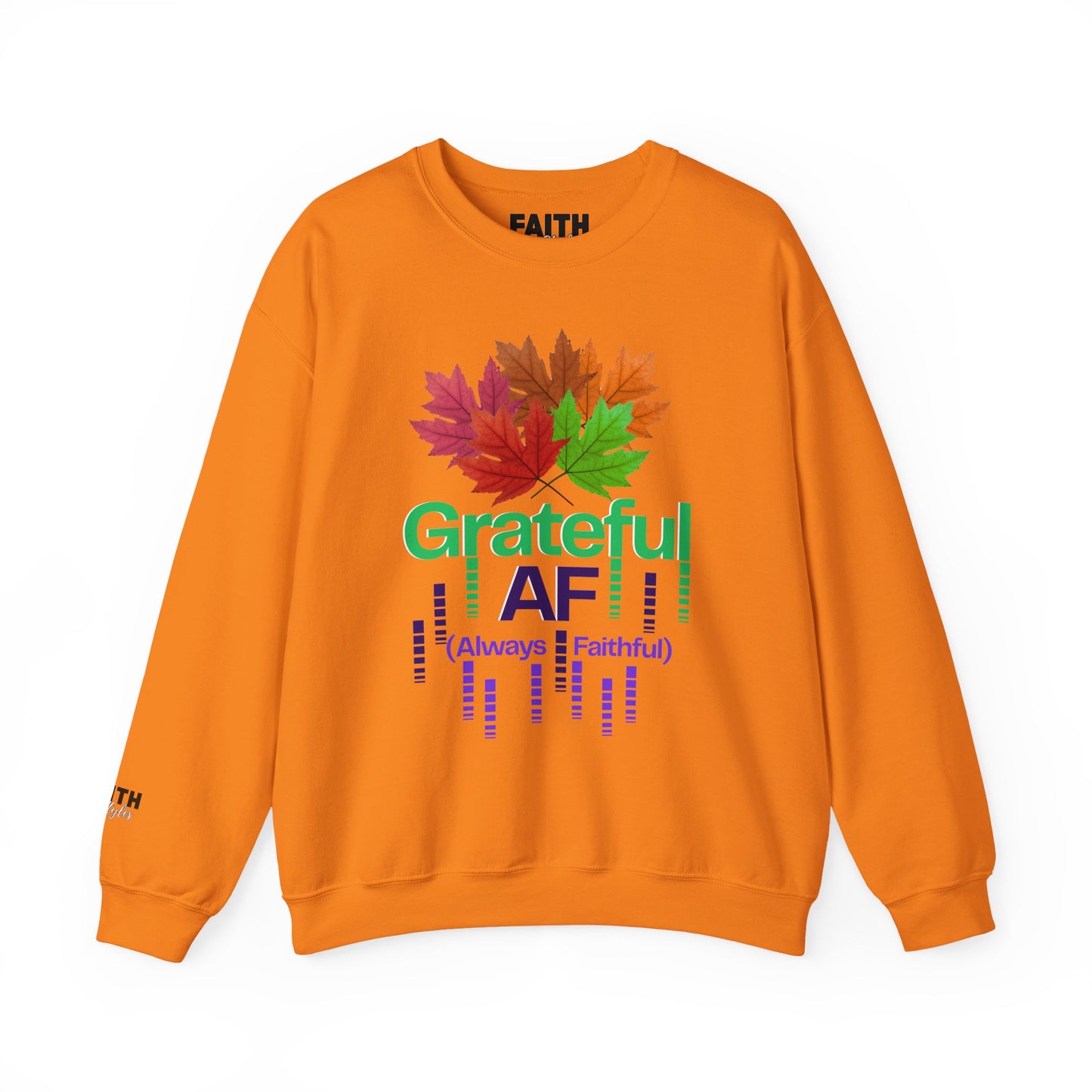 Grateful AF Crewneck Sweatshirt | Cozy Fall Apparel, Thanksgiving Gift, Autumn Vibes, Unisex Sweatshirt, Warm Layer