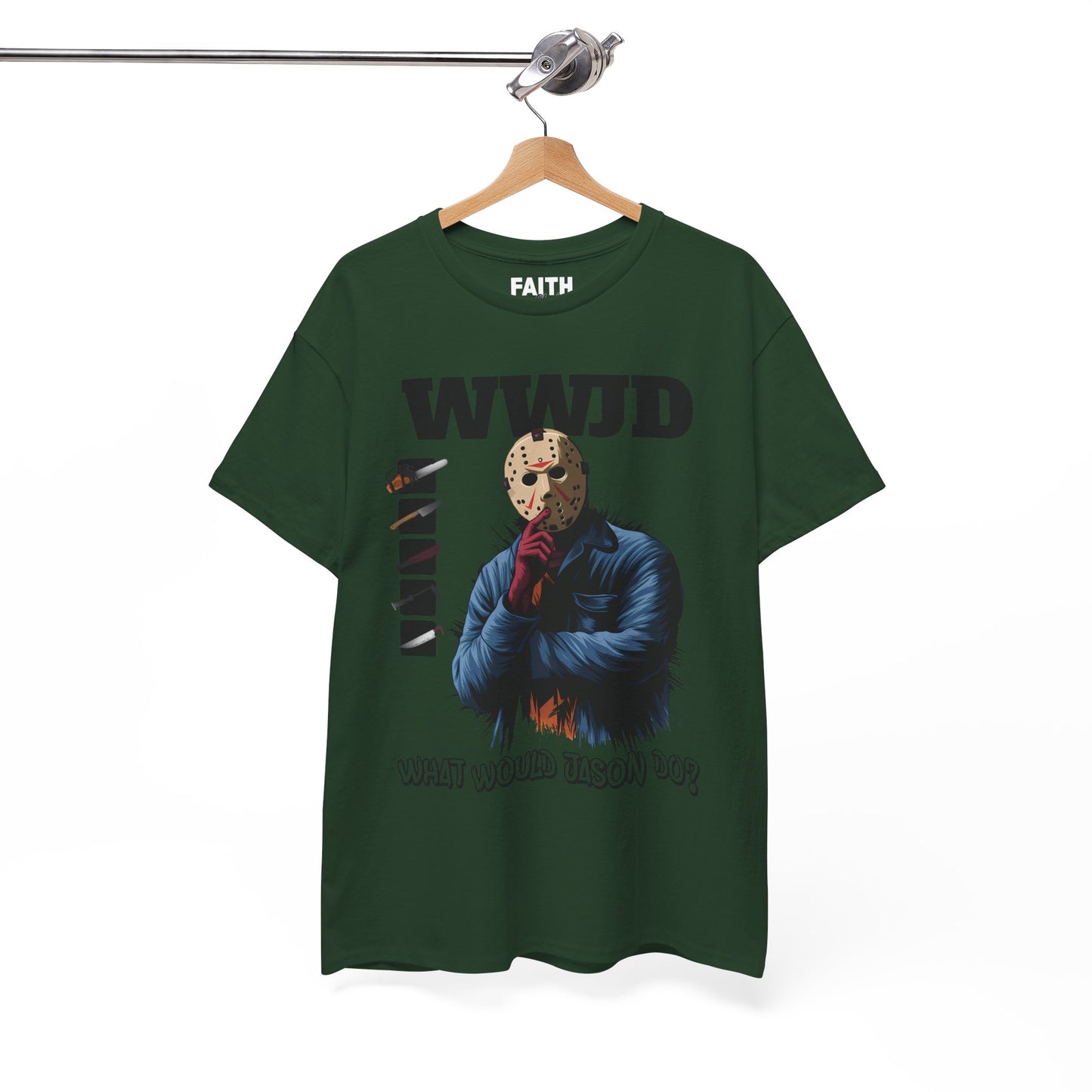 WWJD Unisex Heavy Cotton Tee, Graphic T-Shirt, Casual Wear, Gift for Him, Trendy Apparel, Statement Tee