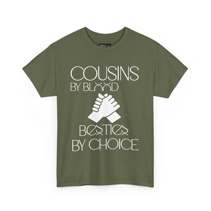 Cousins & Besties Tee, Unisex Heavy Cotton T-Shirt, Family Reunion Apparel, Friendship Gift, Casual Wear, Summer Style