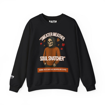 Soul Snatcher Crewneck Sweatshirt - Cozy Unisex Fall Apparel, Halloween Gift, Casual Streetwear, Autumn Fashion